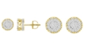 Macy's Men's Diamond (1/2 ct.t.w.) Stud Earring in 10K Yellow Gold